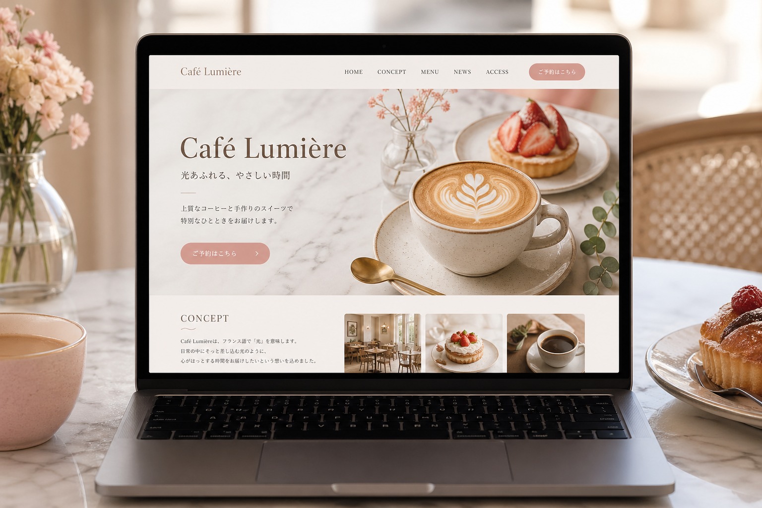 Café Lumièreのデモサイト