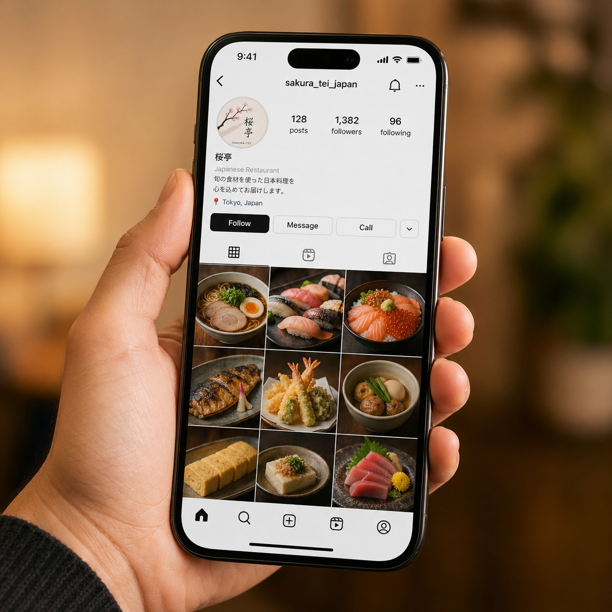 飲食店のInstagramプロフィール例